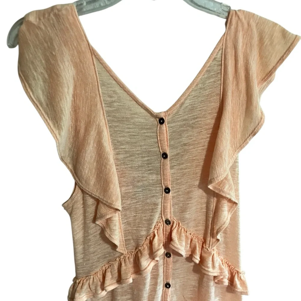 Free People FP Beach Women’s Amelia Maxi Gauzy Ruffle Romantic Flowey Dress‎ M - Picture 7 of 11